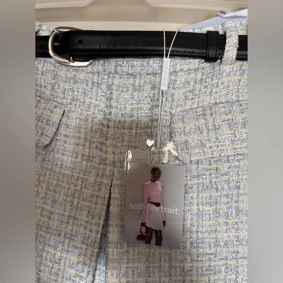 NWT- Powdered Blue Tweed Mini Skirt SELF PORTRAIT - Picture 3 of 14